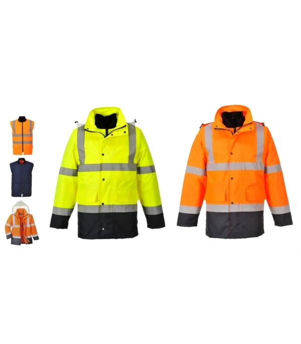 S471 Hi-Vis 4 in 1 Contrast Traffic Jacket
